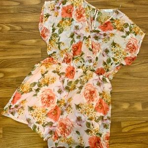 Pink Floral Romper